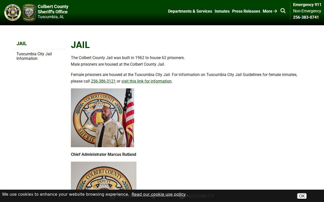 Colbert County Jail bond instructions after an arrest warrant