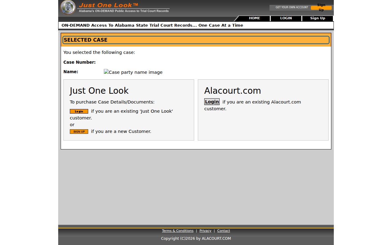 Colbert County warrant lookup through Alabama Just One Look case access