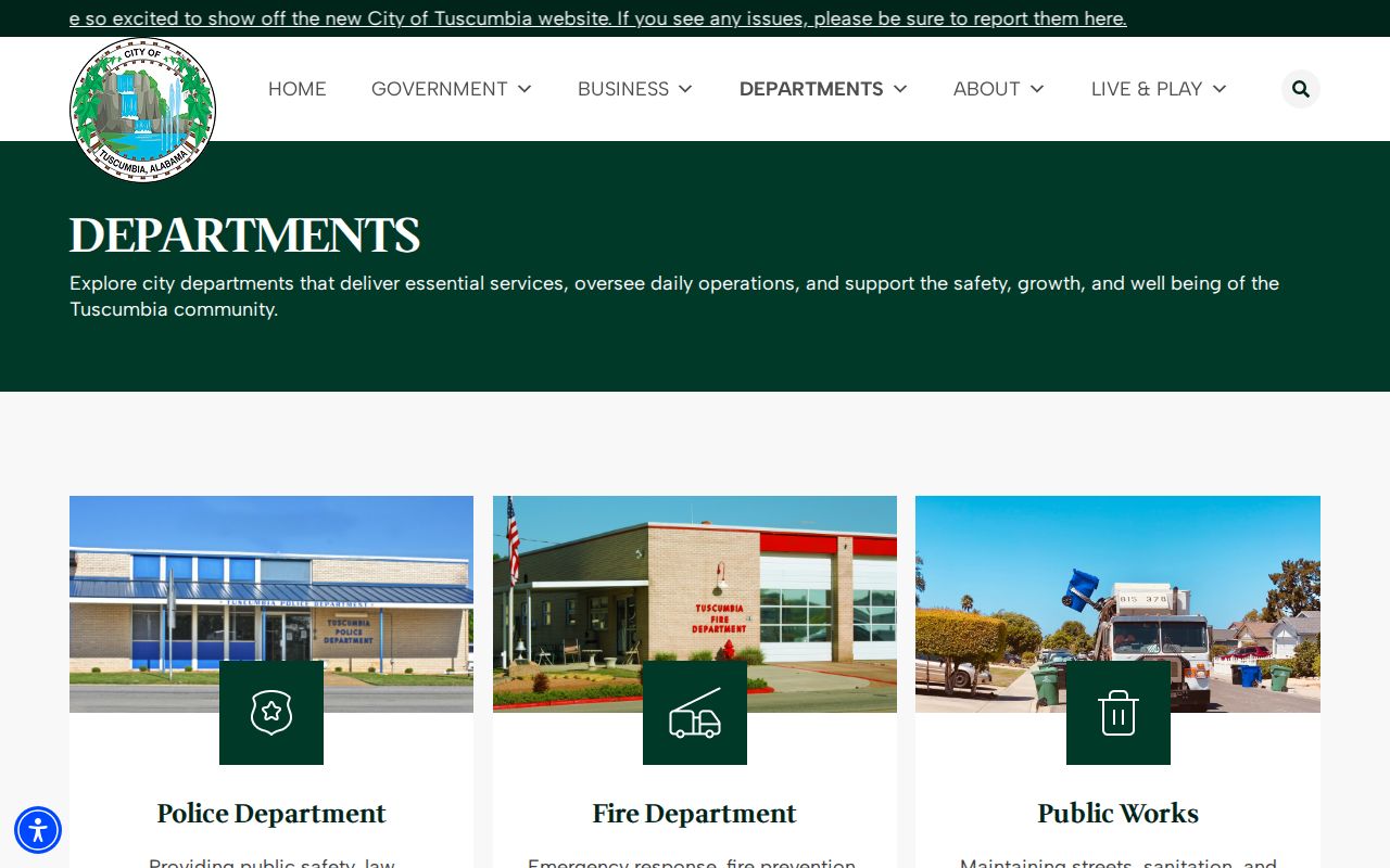 Tuscumbia, Colbert County warrant search court and police department routes